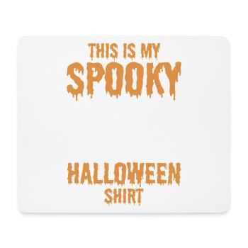 Voici mon t-shirt d’Halloween effrayant Drôle d’Halloween - Tapis de souris (format paysage) - blanc - Devant