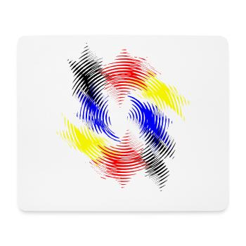 Color Swirl Radial Pattern - Mouse Pad (horizontal) - white - Front