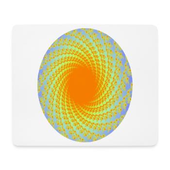 Spirale aus Orange in Lavendel - Mousepad (Querformat) - Weiß - Vorne