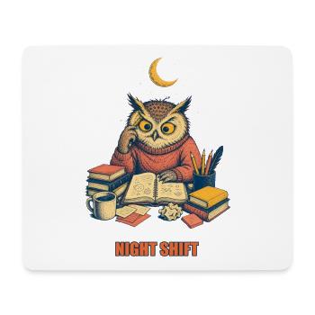 Night Shift | Nachtschicht - Mousepad (Querformat) - Weiß - Vorne