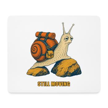 Wanderschnecken haben es schwer - Mousepad (Querformat) - Weiß - Vorne