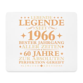 1966 Baujahr Geburtstag Vintage 60 Jahre - Mousepad (Querformat) - Weiß - Vorne