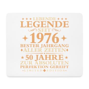 1976 Baujahr Geburtstag Vintage 50 Jahre - Mousepad (Querformat) - Weiß - Vorne