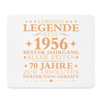 1956 Baujahr Geburtstag Vintage 70 Jahre - Mousepad (Querformat) - Weiß - Vorne