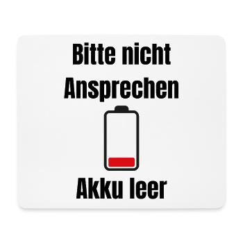 Niedrige Batterie Silhouette - Mousepad (Querformat) - Weiß - Vorne