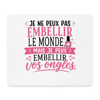 Prothésiste Ongulaire Cadeau humour personnalisé - Tapis de souris (format paysage) - blanc - Devant