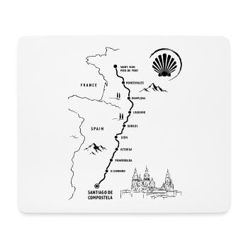 Pilgern Jakobsweg | Camino | Frankreich Spanien - Mousepad (Querformat) - Weiß - Vorne