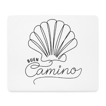 Buen Camino | Jakobsmuschel, Pilger, Santiago - Mousepad (Querformat) - Weiß - Vorne