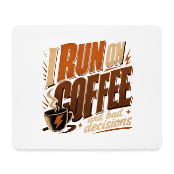 Kaffee und schlechte Ideen - Lustiges Kaffee Shirt - Mousepad (Querformat) - Weiß - Vorne