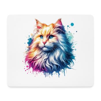 Turkish Angora Cat Motif - Mouse Pad (horizontal) - white - Front