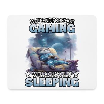 Prévisions du week-end : Gaming Panda - Tapis de souris (format paysage) - blanc - Devant