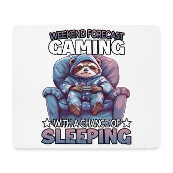 Weekend Gaming: Slumbering Sloth - Mouse Pad (horizontal) - white - Front
