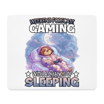 Weekend Gaming Sleep Mode Sloth - Mouse Pad (horizontal) - white - Front