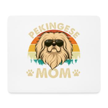 Stolze Pekingeser-Mutter – Peke-Hund-Mama-Besitzerin Schoßhund - Mousepad (Querformat) - Weiß - Vorne