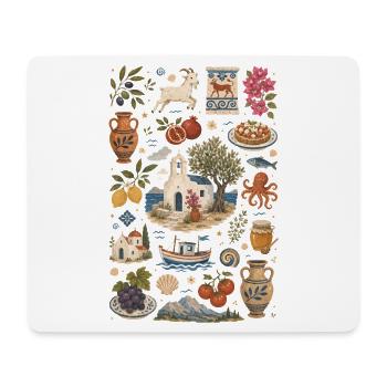 Crete | Olives, sea & island culture - Mouse Pad (horizontal) - white - Front