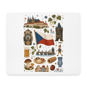 Czech Republic | Prague, Beer & Bohemia - Mouse Pad (horizontal) - white - Front