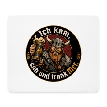 Wikinger Bier Spruch - Mousepad (Querformat) - Weiß - Vorne