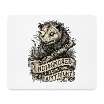 Undiagnosed but something ain't right - Mouse Pad (horizontal) - white - Front