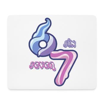 Candy Swirl 67 meme Neon Doodle - Mousepad (Querformat) - Weiß - Vorne