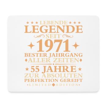 1971 Baujahr Geburtstag Vintage 55 Jahre - Mousepad (Querformat) - Weiß - Vorne