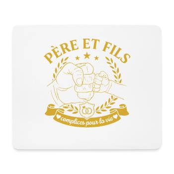 Père Et Fils Complices Pour La Vie - Tapis de souris (format paysage) - blanc - Devant