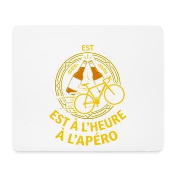 Vélo et Apéro Humour Cycliste - Tapis de souris (format paysage) - blanc - Devant
