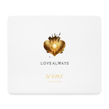 LOVE_ALWAYS_WINS_-_Love_Series - Mousepad (Querformat) - Weiß - Vorne