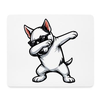 Dab du Bull Terrier dans le style comique - Tapis de souris (format paysage) - blanc - Devant