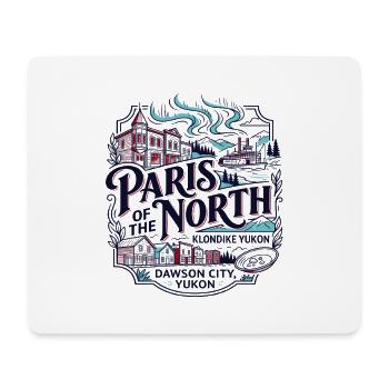 Paris du Nord, Dawson City, Yukon - Tapis de souris (format paysage) - blanc - Devant