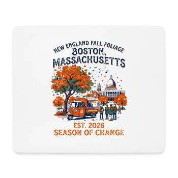 Hot New England Fall Foliage Boston Massachusetts - Mouse Pad (horizontal) - white - Front