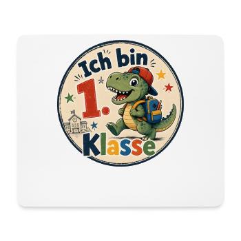 Ich bin 1. Klasse Dino - Mousepad (Querformat) - Weiß - Vorne