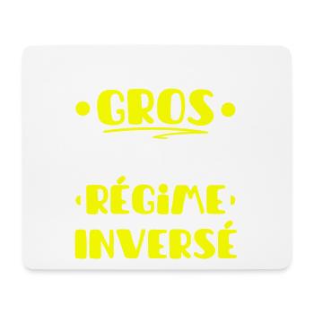 Je ne Suis pas Gros je fais un Régime Inversé - Tapis de souris (format paysage) - blanc - Devant