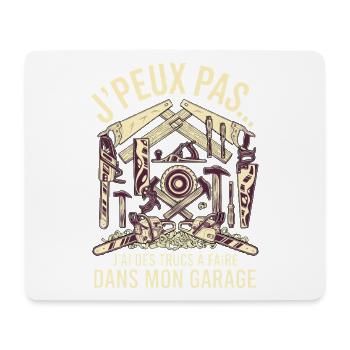 J'peux Pas Garage Humour Bricolage - Tapis de souris (format paysage) - blanc - Devant