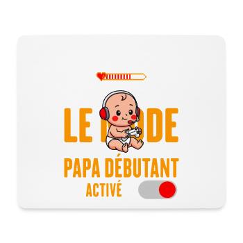 Mode Papa Débutant Activé Futur Papa - Tapis de souris (format paysage) - blanc - Devant