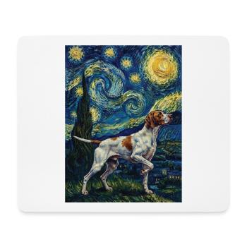 English Pointer Starry Night - Dog Dad Bird Dog - Mouse Pad (horizontal) - white - Front