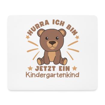 Hurra Ich Bin Jetzt Ein Kindergartenkind Bär - Mousepad (Querformat) - Weiß - Vorne