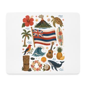 Hawaii | Aloha, surfing & island happiness - Mouse Pad (horizontal) - white - Front