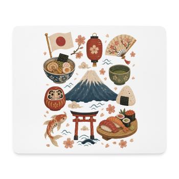 Japan | Fuji, Sakura & Indulgence - Mouse Pad (horizontal) - white - Front