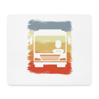 Oldschool Bus Driver - Mouse Pad (horizontal) - white - Front