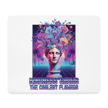 Kindness Grows The Coolest Flowers - Mouse Pad (horizontal) - white - Front