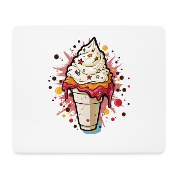 Coupes à glace - Tapis de souris (format paysage) - blanc - Devant