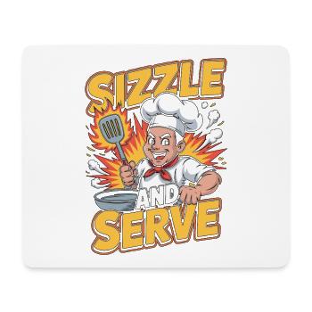 Restaurant Chef Sizzle And Serve Culinary Arts - Mouse Pad (horizontal) - white - Front