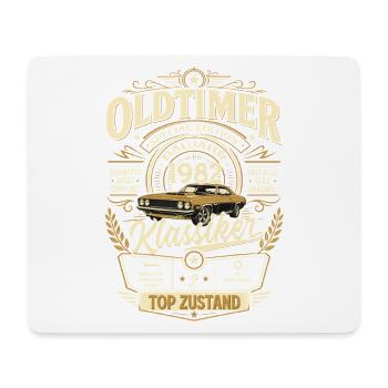 44. Geburtstag Geschenk Mann Vintage Oldtimer 1982 - Mousepad (Querformat) - Weiß - Vorne