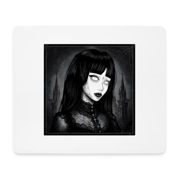 Goth in the fog - Mouse Pad (horizontal) - white - Front