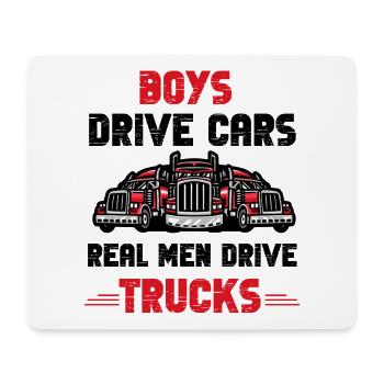 Real Men Trucks - Mouse Pad (horizontal) - white - Front