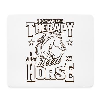 Horse Therapy Gift - Mouse Pad (horizontal) - white - Front