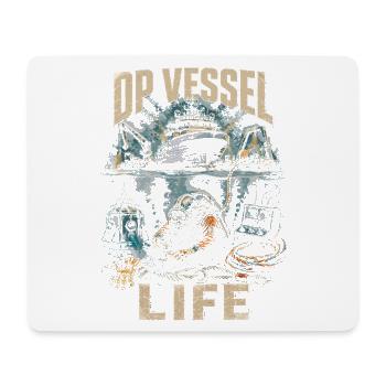 Commercial Diver Industrial Diver DP Vessel Life - Mouse Pad (horizontal) - white - Front