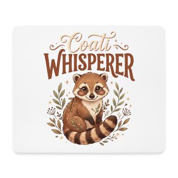 Coati Whisperer Illustration - Mouse Pad (horizontal) - white - Front