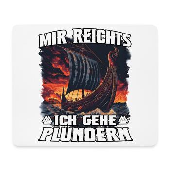 Vikingerschiff Plünderer Raid Motiv - Mousepad (Querformat) - Weiß - Vorne