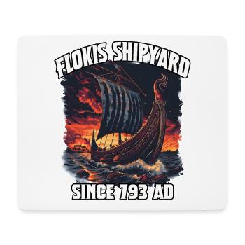 Flokis Shipyard Sailing Ship - Mouse Pad (horizontal) - white - Front
